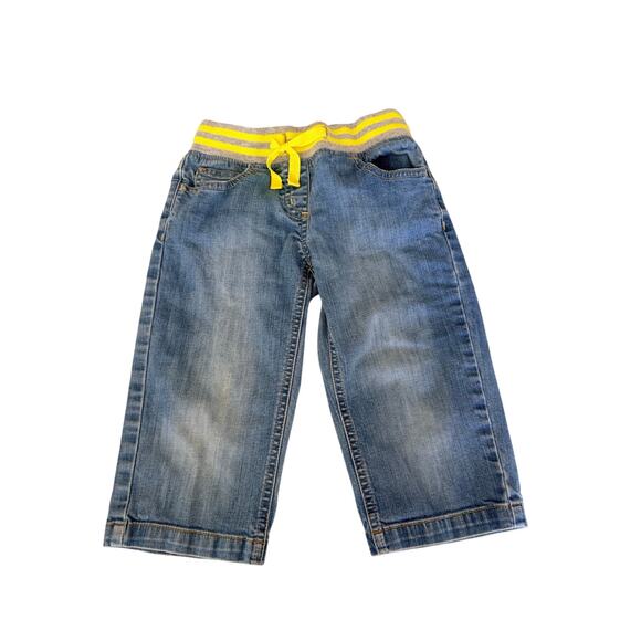 Mini Boden Other - Mini Boden Girls Light Wash Denim Crop Pants Sz 6